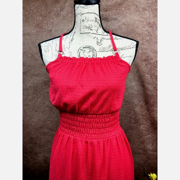 Michael Kors Geranium Smocked Maxi Dress Geranium S - Picture 4 of 14